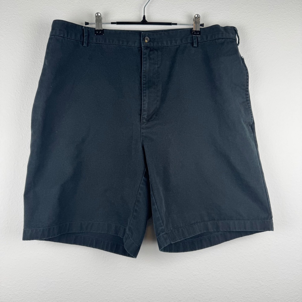 Greg Norman Chino Shorts Mens 40 Black Fair Classic Cotton Golf Casual